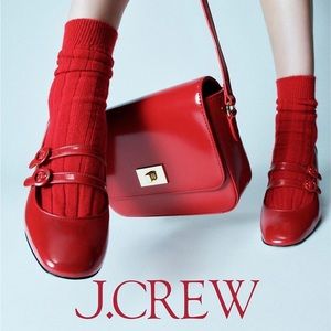 J.Crew red Edie bag. NWT